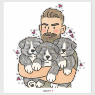日本の秋田犬 ブリンドル シール