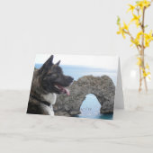 日本の秋田 カード (黄色い花)