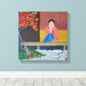 日本の秋 キャンバスプリント (インサイチュ (ウッドフロア))