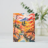 日本の秋 – 秋日本の ポストカード (スタンド正面)