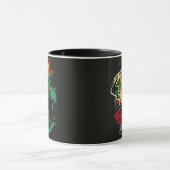 日本の竜 牡丹 伝統的な刺青アート マグカップ (中央)