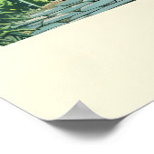 日本の竹林アートプリント 緑の森 ポスター (角)