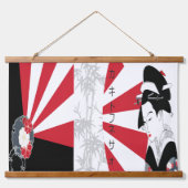 日本の竹 吊り下げ型タペストリー (正面)