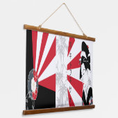 日本の竹 吊り下げ型タペストリー (傾斜あり)