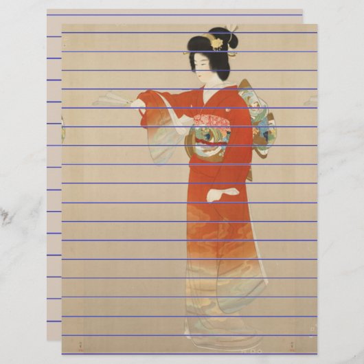 日本の筆記用紙 (正面/裏面)