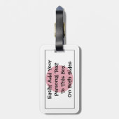 日本の簡単IDの国旗 ラゲッジタグ (裏面縦)