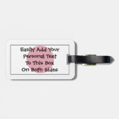 日本の簡単IDの国旗 ラゲッジタグ (裏面横)