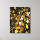 日本の紅葉 アンティーク植物画 キャンバスプリント (正面)