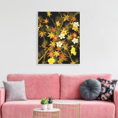 日本の紅葉 アンティーク植物画 キャンバスプリント (インサイチュ (リビング))