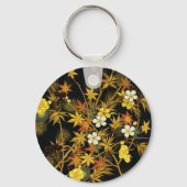 日本の紅葉 アンティーク植物画 キーホルダー (裏面)