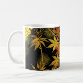 日本の紅葉 アンティーク植物画 コーヒーマグカップ (左)