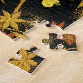 日本の紅葉 アンティーク植物画 ジグソーパズル (側面)