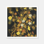 日本の紅葉 アンティーク植物画 スタンダードカクテルナプキン (正面)