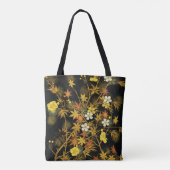 日本の紅葉 アンティーク植物画 トートバッグ (裏面)
