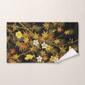 日本の紅葉 アンティーク植物画 バスタオルセット (ハンドタオル)