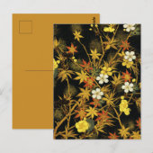 日本の紅葉 アンティーク植物画 ポストカード (正面/裏面)