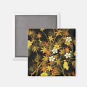日本の紅葉 アンティーク植物画 マグネット (正面/裏面)