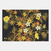 日本の紅葉 アンティーク植物画 ラッピングペーパーシート (正面3)