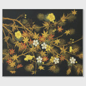 日本の紅葉 アンティーク植物画 ラッピングペーパー (フラット)