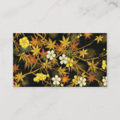 日本の紅葉 アンティーク植物画 名刺 (裏面)