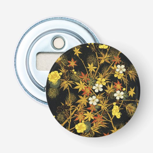 日本の紅葉 アンティーク植物画 栓抜き (正面)
