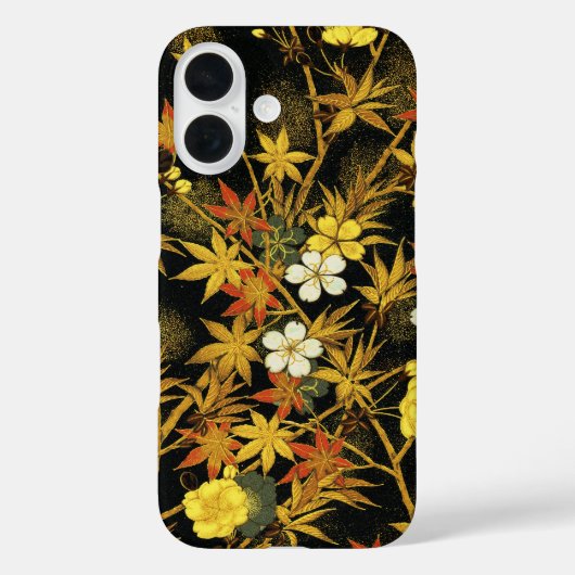 日本の紅葉 アンティーク植物画 Case-Mate iPhoneケース (裏面)