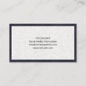 日本の紙テクスチャ | 深い紫縁ど 名刺 (裏面)