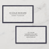 日本の紙テクスチャ | 深い紫縁ど 名刺 (正面/裏面)