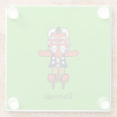 日本の素晴らし天狗の妖怪 ガラスコースター (裏面)