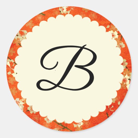 日本の結婚ステッカー ラウンドシール (正面)