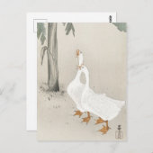 日本の絵を描s by大原小村，ヴィンテージ小原古邨の日本画 ポストカード (正面/裏面)