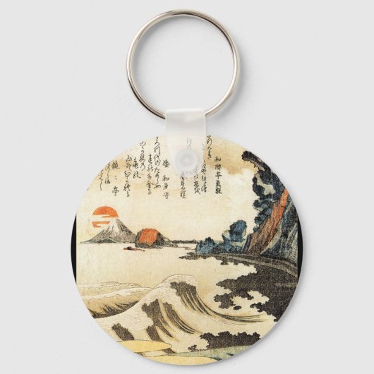 日本の絵画c1800年代 キーホルダー (正面)