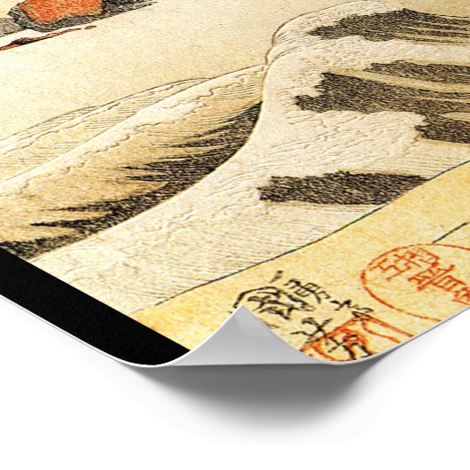 日本の絵画c1800年代 ポスター (角)