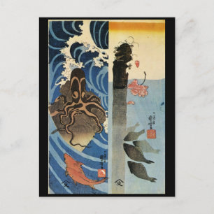 日本の絵画c1800年代 ポストカード