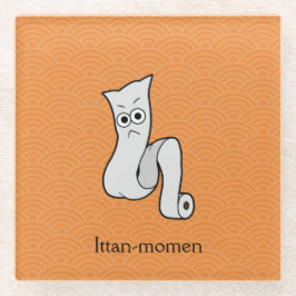 日本の綿転が一反木綿 ガラスコースター