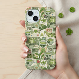 日本の緑のアニメムードボード かわいいキャラクターギフト iPhone 15ケース