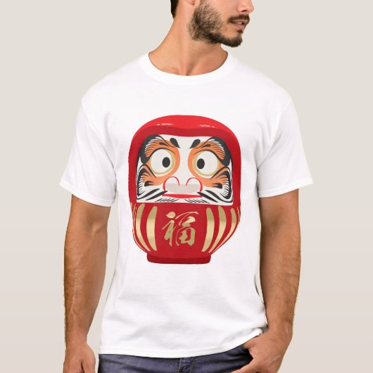 日本の縁起の象徴「だるま」 A symbol of Japan's auspicious symbo Tシャツ (正面)