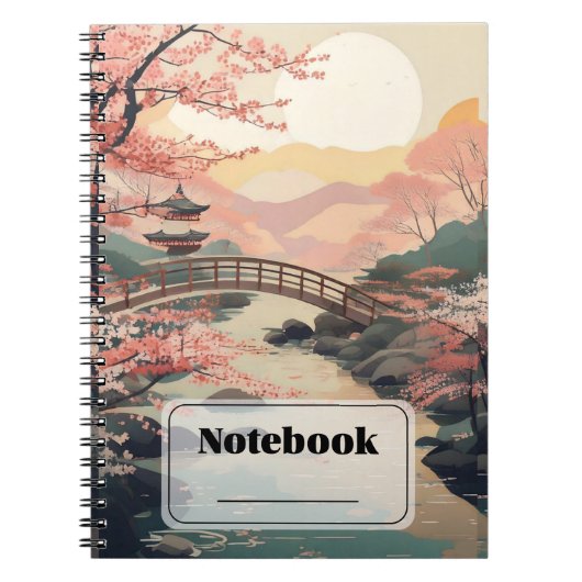 日本の美しい桜 ノートブック ノートブック (正面)