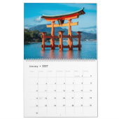 日本の美しい風景と寺院 2026 カレンダー (1月 2027)