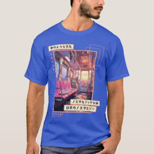 日本の美意識サブウェイストリートウェアVaporwaveリトロ Tシャツ
