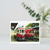 日本の美濃旧駅舎 ポストカード (スタンド正面)