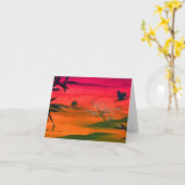 日本の美術　サンセット　感謝のカード カード (黄色い花)