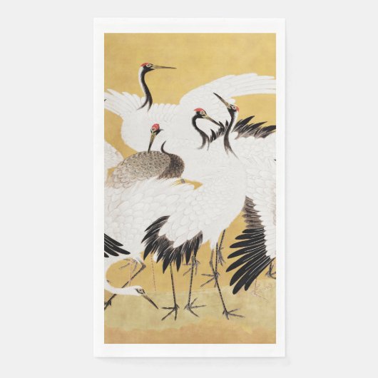 日本の群れの鶴 ヴィンテージ 鳥 豊かな クラシック (正面)