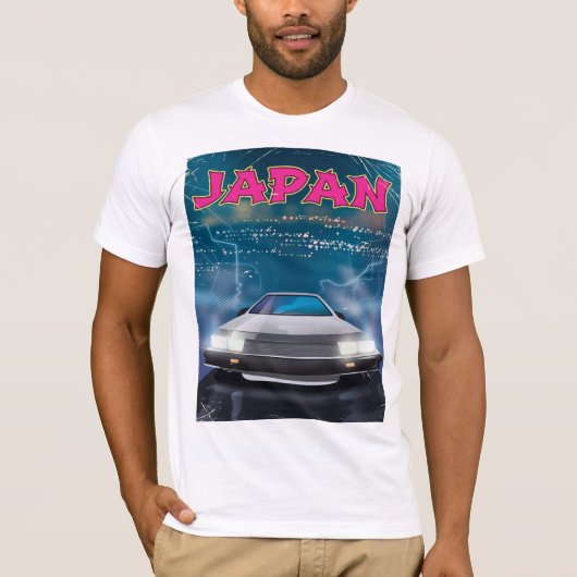 日本の自動車旅行ポスター Tシャツ (正面)