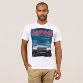 日本の自動車旅行ポスター Tシャツ (正面フル)