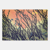 日本の自然アート紙フラットシートセット3 ラッピングペーパーシート (正面3)