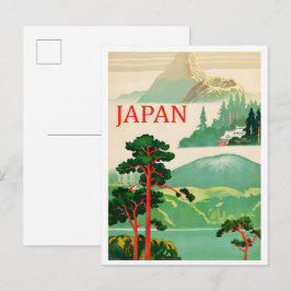 日本の自然芸術ビンテージ旅行 ポストカード