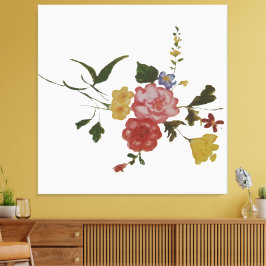 日本の花のフラワーアート キャンバスプリント