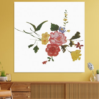 日本の花のフラワーアート キャンバスプリント