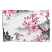 日本の花景色デザイン 枕カバー (正面左)